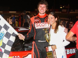 Hunter Robbins scored the Pro Late Model victory Saturday night at Montgomery Motor Speedway.  Photo courtesy MMS Media
