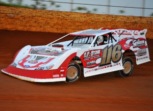 Randy Weaver drove to his seventh Dirt Late Model victory of the season in Old Man's Garage Spring Nationals Series action at Cleveland Speedway Friday night.  Photo courtesy Cleveland Speedway Media