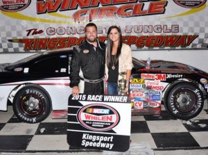 Ronnie McCarty picked up both Late Model Stock features Friday night at Kingsport Speedway.  Photo courtesy Kingsport Speedway Media