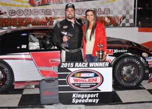 Ronnie McCarty scored his second Late Model Stock victory of the season Friday night at Kingsport Speedway.  Photo courtesy Kingsport Speedway Media