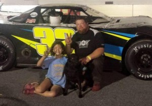 Stuart Dutton scored his second Outlaw Late Model feature of the season Saturday night at Watermelon Capital Speedway.  Photo courtesy Stuart Dutton