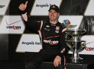 Will Power scored the win in the Verizon IndyCar Series at the Angie's List Grand Prix of Indianapolis Saturday afternoon.  Photo by Chris Jones