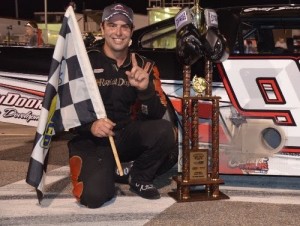 Casey Smith scored his second Southern Super Series victory of the season Saturday night at Mobile Motor Speedway.  Photo courtesy SSS Media