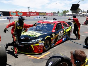 Clint Bowyer pits during Sunday's NASCAR Sprint Cup Series race at Sonoma Raceway.  Photo by Jerry Markland/Getty Images