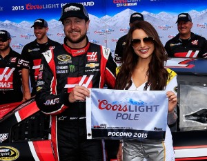 Kurt Busch qualified on the pole for Sunday's NASCAR Sprint Cup Series race at Pocono Raceway. Photo by Chris Trotman/Getty Images