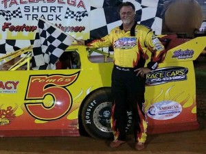 Mike Combs captured his first NeSmith Chevrolet Weekly Racing Series win of the season on Saturday night at Talladega Short Track.  Photo courtesy TST Media