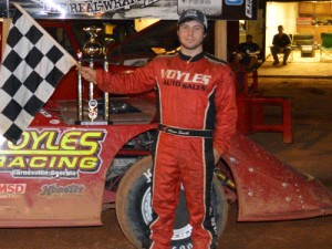 Adam Smith, seen here from an earlier victory, scored the win in Saturday night's FASTRAK Pro Late Model feature at Toccoa Raceway.  Photo: DTGW Productions / CW Photography