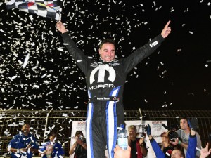 Andrew Ranger earned his record 20th career NASCAR Canadian Tire Series victory Saturday night at Autodrome St-Eustache.  Photo by Matthew Manor/Getty Images for NASCAR