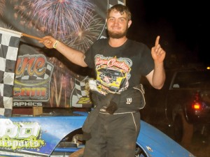 Austin Horton scored the win in a pair of Limited Late Model features Saturday night at Senoia Raceway.  Photo by Francis Hauke/22fstops.com