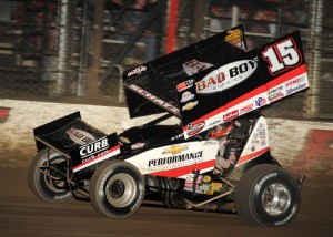 Donny Schatz, seen here from earlier action, scored the World of Outlaws Sprint Car Series victory Sunday night at Lebanon Valley Speedway.  Photo courtesy Donny Schatz Motorsports
