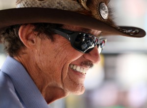 NASCAR Hall of Famer and team owner Richard Petty looks on during practice for Sunday's NASCAR Sprint Cup Series race at Daytona International Speedway.  Photo by Patrick Smith/Getty Images