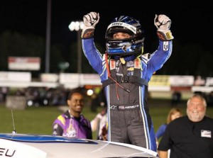Rico Abreu captured his first NASCAR K&N Pro Series East victory Saturday night at Columbus Motor Speedway.  Photo by Getty Images for NASCAR