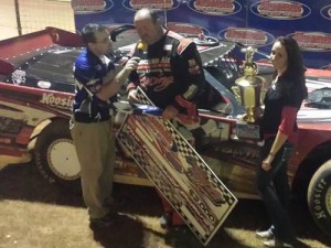 Dennis Franklin scored his first FASTRAK Racing Series victory in nearly two years Friday night at Lavonia Speedway.  Photo courtesy FASTRAK Media