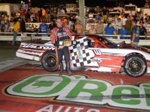 Donnie Wilson scored his first Southern Super Series of the season in Saturday night's Lee Fields Memorial at Mobile International Speedway. Photo by Ginger Pierce/Turn One Photos/Loxley, AL