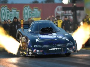 Jack Beckman led the way in Friday Funny Car qualifying for the NHRA Sonoma Nationals at Sonoma Raceway.  Photo courtesy NHRA Media