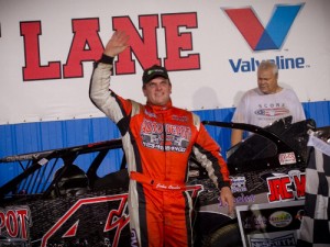 John Ownbey drove to his third NeSmith Chevrolet Dirt Late Model Series win of the season on Saturday night at Kentucky Lake Motor Speedway.  Photo by Bruce Carroll/NeSmith Media