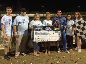 Josh Richards scored his fifth World of Outlaws Late Model Series win of the season Thursday night at Delaware International Speedway.  Photo courtesy WoO Media
