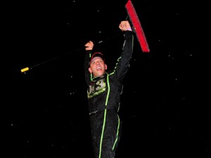 Justin Bonsignore goto the Riverhead Raceway sweep with the NASCAR Whelen Modified Tour victory Saturday night.  Photo by Will Schneekloth/Getty Images for NASCAR