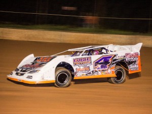 Michael Arnold drove to his 16th win of the NeSmith Chevy Weekly Racing Series season Friday night at Hattiesburg Speedway. Photo courtesy NeSmith Media
