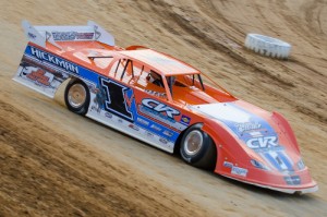 Riley Hickman drove to his second NeSmith Chevrolet Dirt Late Model Series win of the season on Friday night in the series’ first-ever visit to Kentucky Lake Motor Speedway. Photo by Bruce Carroll/NeSmith Media