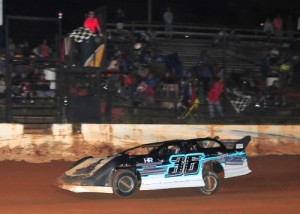 Taylor Jarvis drove to his third NeSmith Chevrolet Weekly Racing Series win of the season on Saturday night at Southern Raceway. Photo by Phil