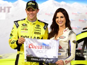 Matt Kenseth qualified on the pole for Saturday night's NASCAR Sprint Cup Series race at Charlotte Motor Speedway.  Photo by Jared C. Tilton/NASCAR via Getty Images