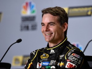 Jeff Gordon speaks to the media during Thursday's NASCAR Sprint Cup Championship 4 Media Day in Hollywood, Florida.  Photo by Jared C. Tilton/Getty Images