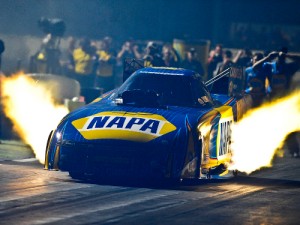 Ron Capps was fastest in Saturday's Funny Car qualifying for Sunday's Auto Club NHRA Nationals at Pomona.  Photo courtesy NHRA Media