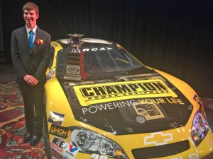 Grant Enfinger was officially crowned as the ARCA Series national champion for 2015 Saturday night in Indianapolis, Indiana.  Photo courtesy ARCA Media