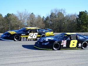 Bubba Pollard (26) and John Hunter Nemechek (8) lead the entries into CRA SpeedFest 2016, set for January 31 at Watermelon Capital Speedway. Photo by Terry Spackman