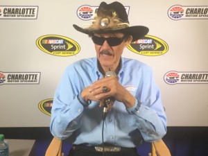 NASCAR Hall of Famer Richard Petty talks to members of the press Wednesday during day two ofthe NASCAR Media Tour at the NASCAR Hall of Fame in Charlotte, NC.  Photo by Pete McCole