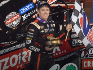Brad Sweet scored the season opening win for the World of Outlaws Craftsman Sprint Car Series as part of the DIRTcar Nationals at Volusia Speedway Park.  Photo: DIRTcar Nationals Media