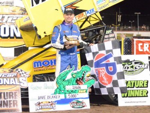 Dave Blaney scored the Arctic Cat All Star Circuit of Champions Sprint Car victory Wednesday night as part of the DIRTcar Nationals at Volusia Speedway Park. Photo: DIRTcar Nationals Media