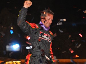 Rick Eckert, seen here from an earlier victory, scored the World of Outlaws Craftsman Late Model Series win Saturday night at Screven Motor Speedway.  Photo: MRM Racing