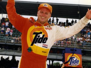 Rick Rudd celebrates after winning the 1997 Brickyard 400.  Rudd was announced on Wednesday as one of five new nominees to the NASCAR Hall of Fame, along with Jack Roush, Ron Hornaday, Waddell Wilson and Ken Squire.  The five newest nominees will be announced on May 25.  Photo: Indianapolis Motor Speedway