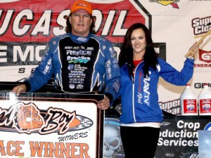 Scott Bloomquist took the Lucas Oil Late Model Dirt Series victory Thursday night at East Bay Raceway Park. Photo by Mike Horne