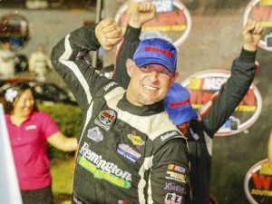 Burt Myers scored both the NASCAR Whelen Southern Modified Tour championship and the Bowman-Gray Stadium Modified title in 2016. Photo by Chris Keane/Getty Images for NASCAR