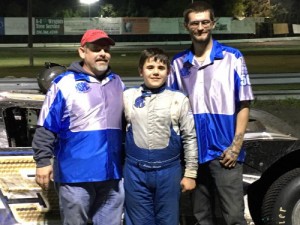 Thirteen-year-old Colten Horner drove to a NeSmith Chevrolet Weekly Racing Series Week 1 victory on Saturday night at Battleground Race Park. Photo: Courtesy Colton Horner Racing
