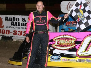 Keith Nosbisch took the victory in Saturday night's Late Model feature at East Bay Raceway Park.  Photo by Mike Horne