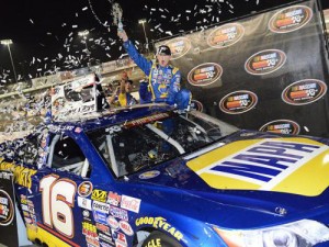 Todd Gilliland collected his third consecutive NASCAR K&N Pro Series victory Saturday night at Irwindale Speedway.  Photo by Joshua Blanchard/Getty Images for NASCAR