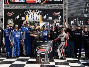 Chad Finchum earned his first NASCAR K&N Pro Series East victory Saturday at Bristol Motor Speedway. Photo: Getty Images for NASCAR
