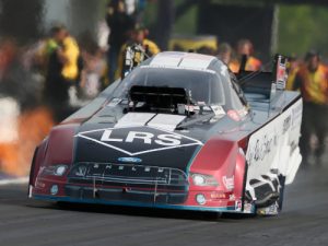 Tim Wilkerson led Saturday's Funny Car qualifying for the NHRA SpringNationals at Royal Purple Raceway.  Photo: NHRA Media