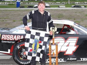 Garrett Hall took the PASS North Super Late Model Series victory at Speedway 95 Sunday afternoon.  Photo by Norm Marx