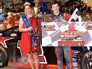 Harrison Burton made his first trip to 5 Flags Speedway's victory lane Friday night with a win in the Southern Super Series feature.  Photo: Series PR