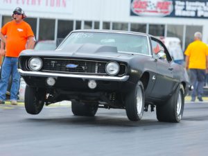 Matt Ward launches off the line in Summit ET drag racing action at the Atlanta Dragway on Saturday.  Ward won in the first of two Pro division events held on the day.   Photo by Jerry Towns