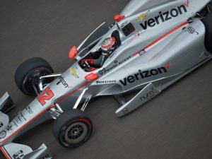 Will Power droves down the frontstretch during Friday's practice for the upcoming Indianapolis 500.  Photo by Walter Kuhn