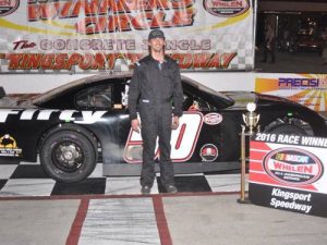 Zeke Shell held off Kres VanDyke to take his first Late Model Stock Win of the season at Kingsport Speedway Friday night.  Photo: Kingsport Speedway