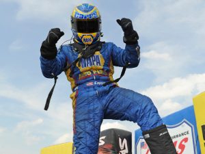Ron Capps powered to his third Funny Car victory in four races Sunday in the Summit Racing Equipment NHRA Nationals at Norwalk, Ohio.  Photo: NHRA Media