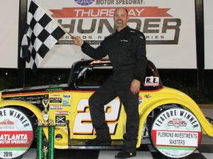 Scott Moseley topped the Legends Masters field to take the Thursday Thunder victory at Atlanta Motor Speedway.  Photo by Tom Francisco/Speedpics.net