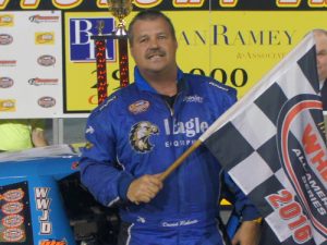 David Roberts made his way to Anderson Motor Speedway's victory lane with a win in the second Late Model Stock feature Friday night.  Photo: K.A.R. Photography